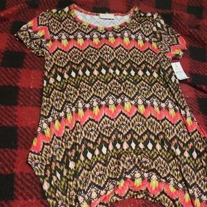 Vibrant Patterned Short Sleeve Dress